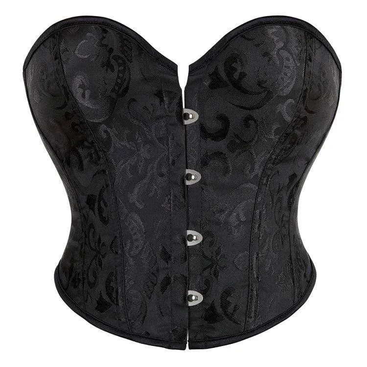 Gothic Strappy Polka Dot Overbust Korsett für Damen