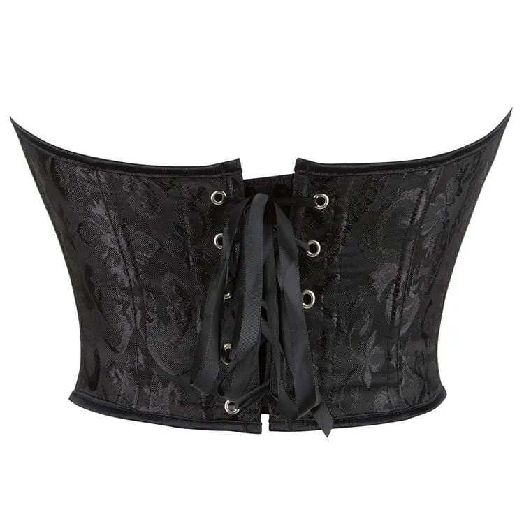 Gothic Strappy Polka Dot Overbust Korsett für Damen