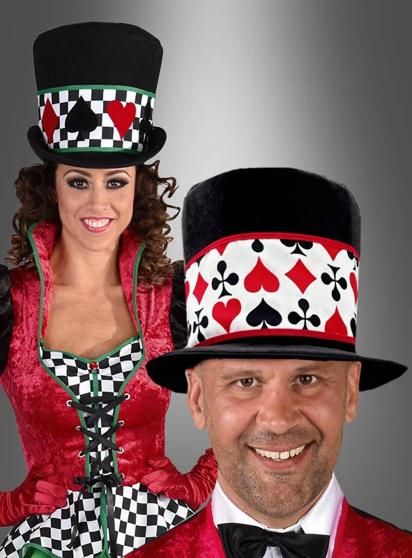Casino Hut Stoff Zylinder Unisex