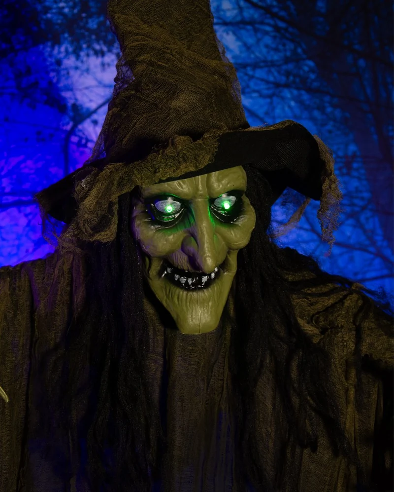 Schauderhafte Moorhexe mit Light & Sound 170cm