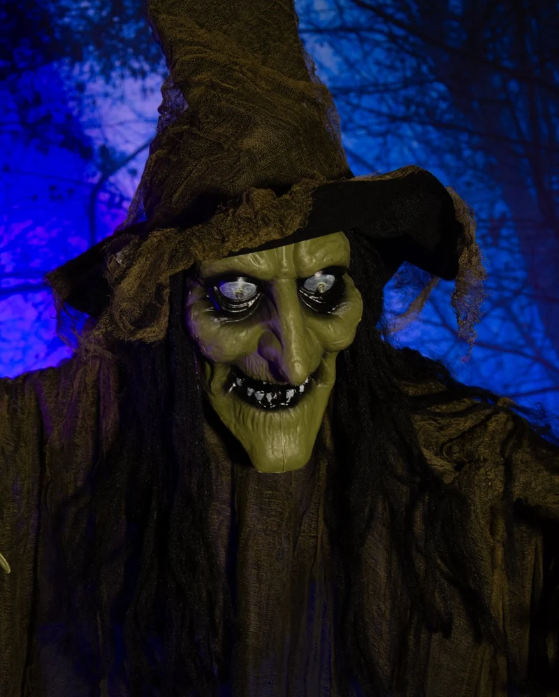 Schauderhafte Moorhexe mit Light & Sound 170cm
