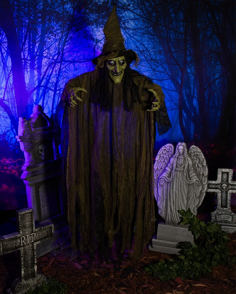 Schauderhafte Moorhexe mit Light & Sound 170cm
