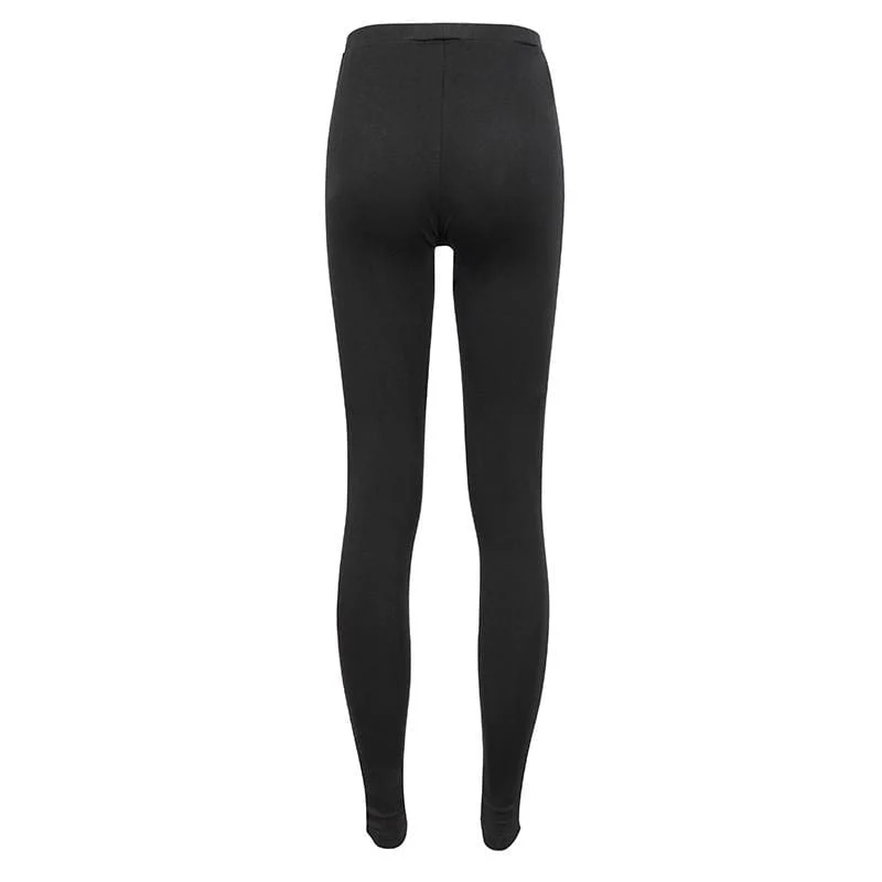 Gothic-Hosen mit Spinnweben-Print für Damen