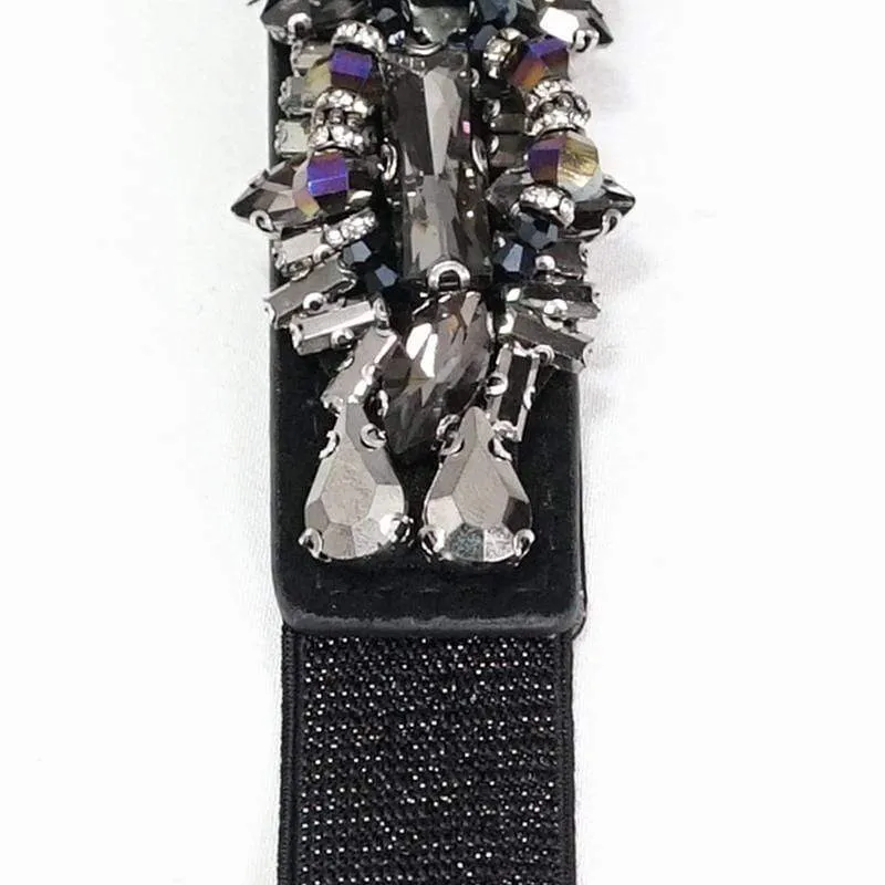 Gothic Crystal Stone Elastischer Gürtel für Damen