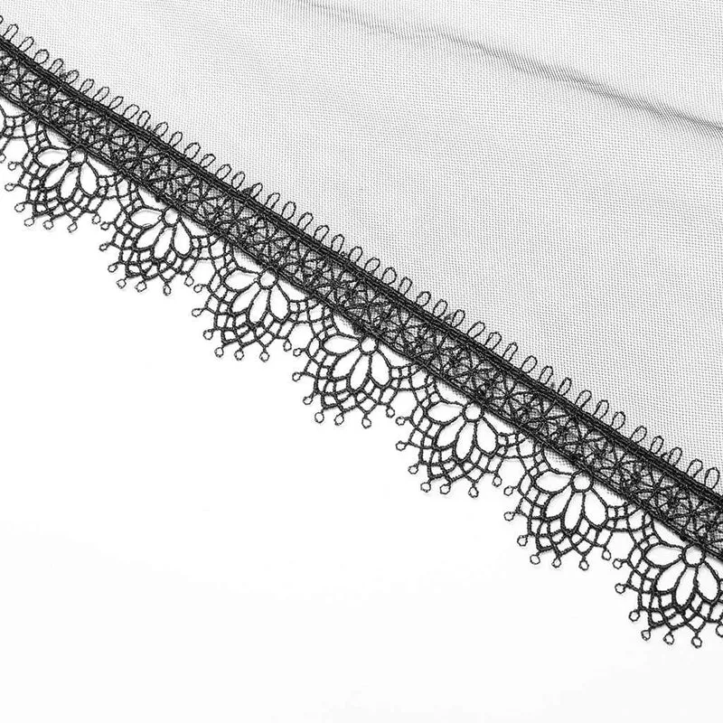 Damen-Hochzeitskleid im Gothic-Stil mit Riemchen und Rüschen im Lagen-Stil