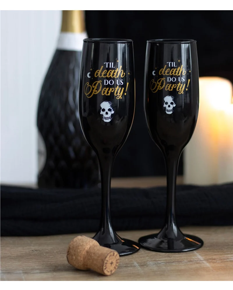 "Til Death Do Us Party" Champagnergläser Set