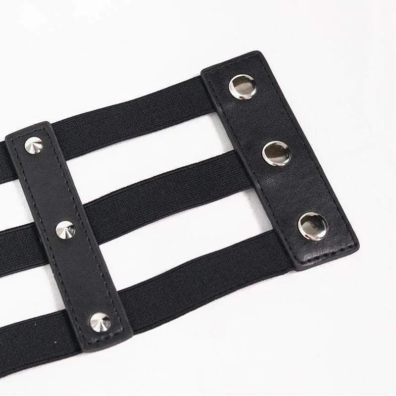 Gothic Cutout Schnallen für Damen Kunstledergürtel