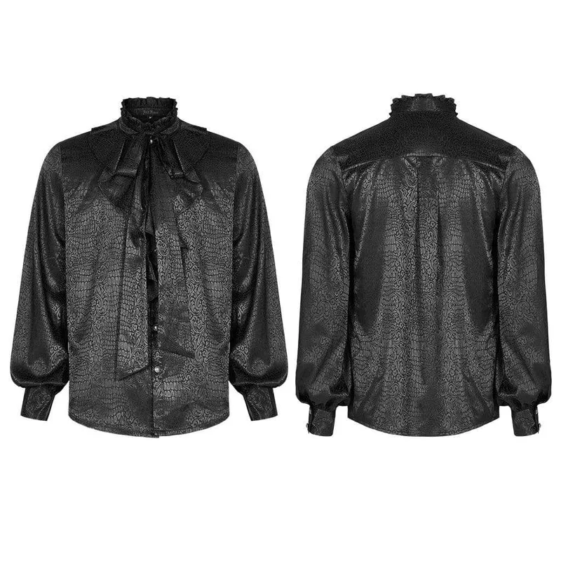 Herren Gothic Rüschen Puffärmelloses Hemd