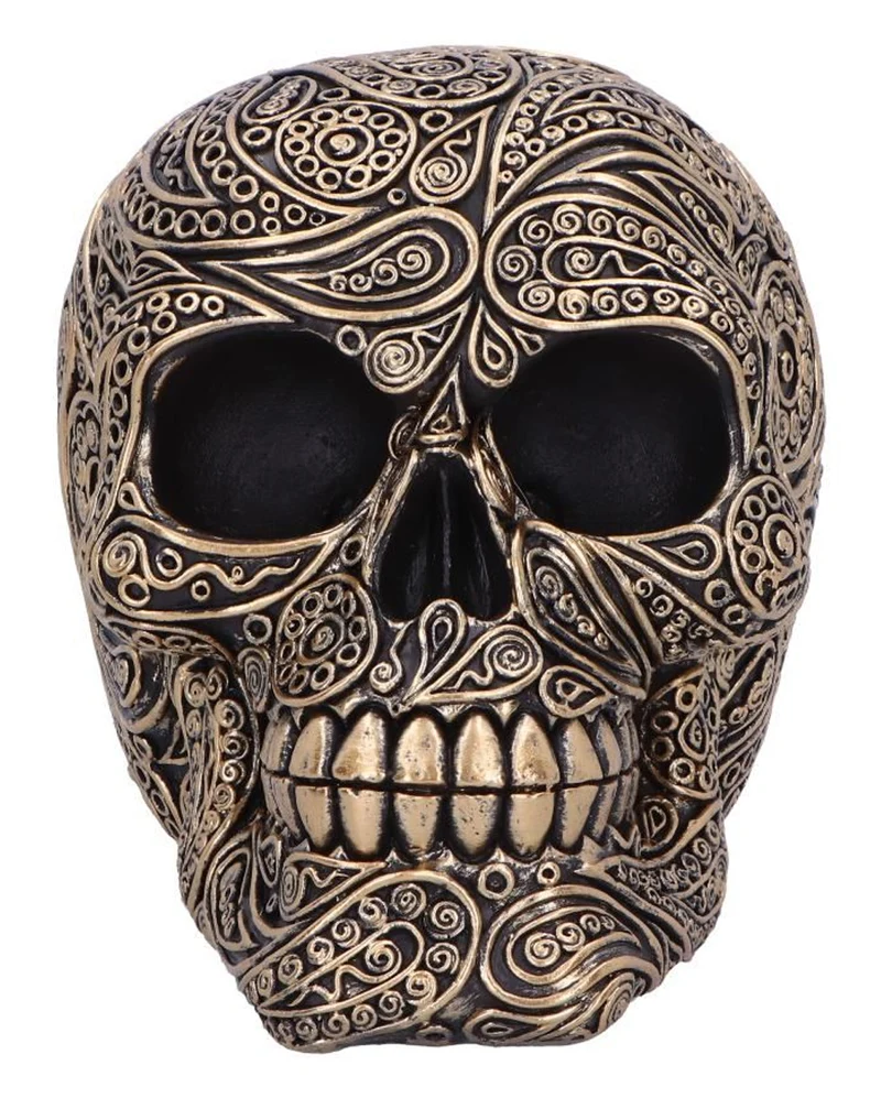 Paisley Black & Gold Totenkopf 15cm