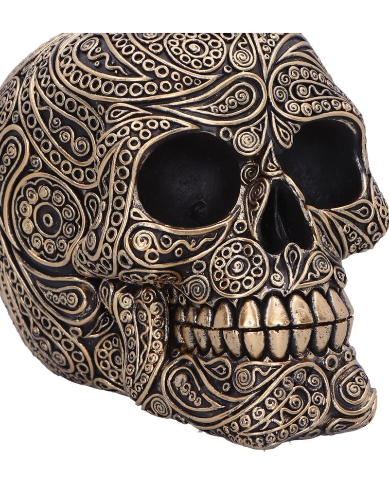 Paisley Black & Gold Totenkopf 15cm