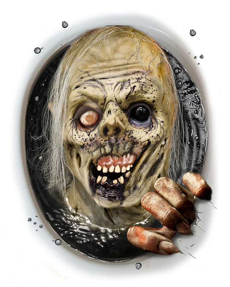Fieser Zombie WC-Deckel Sticker