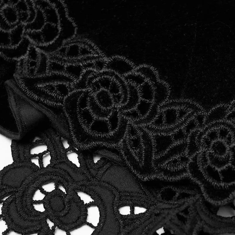 Damen Gothic Floral Front Zip Unterbrustkorsetts