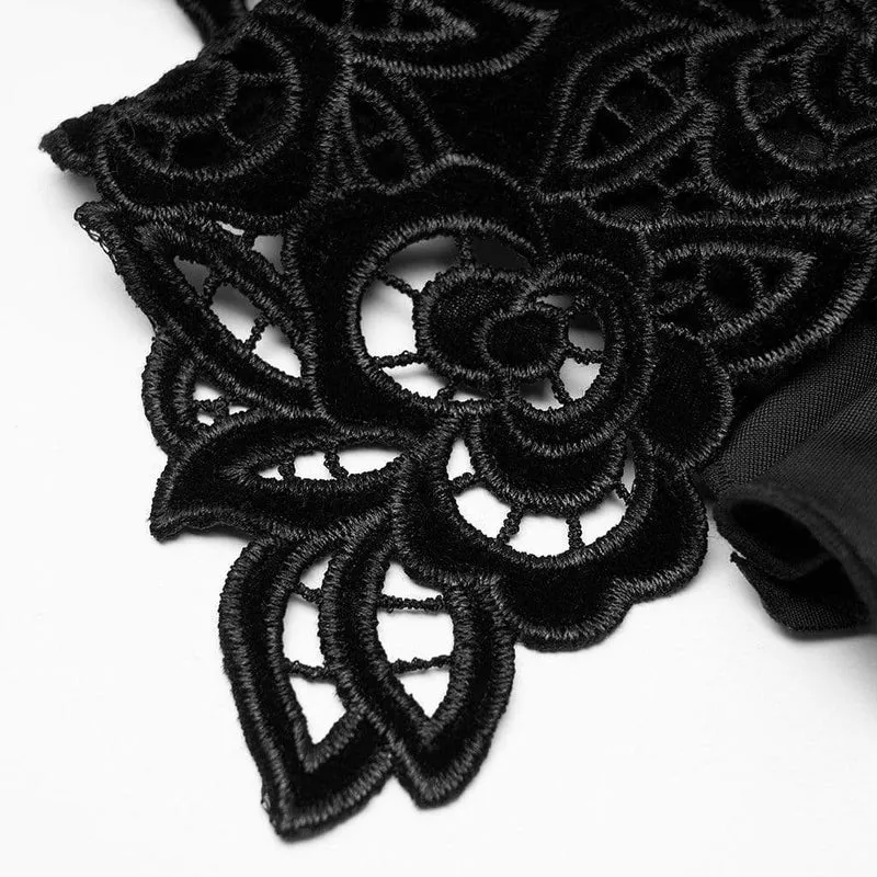 Damen Gothic Floral Front Zip Unterbrustkorsetts