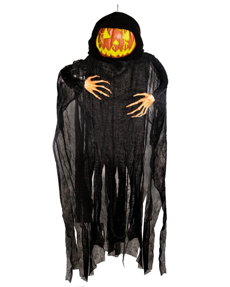 Flackerndes Kürbis Phantom Hängefigur 153cm