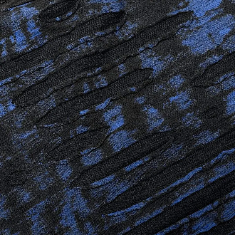 Schulterfreies, zerrissenes Crop-Top mit Grunge-Riemen für Damen