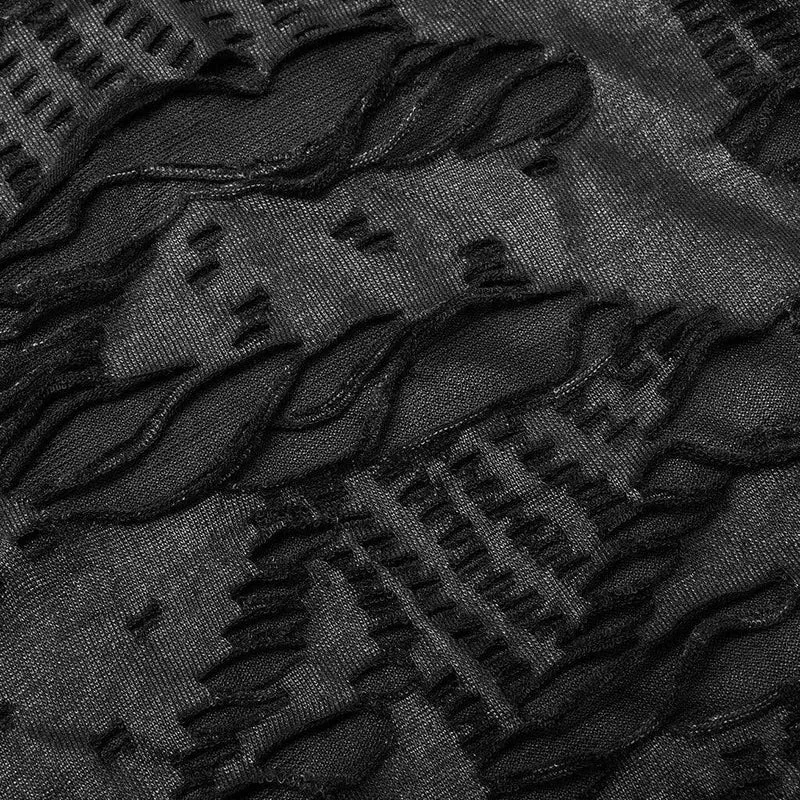 Damen Tanktop mit Grunge Cutout Totenkopf zerrissen