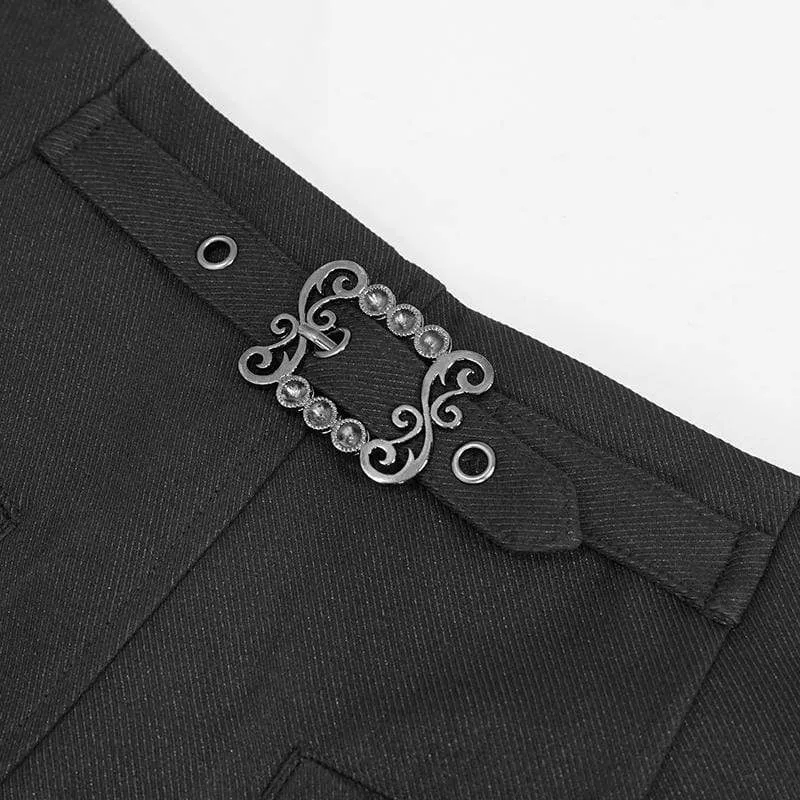 Gothic Anzughose mit Front-Reißverschluss für Herren