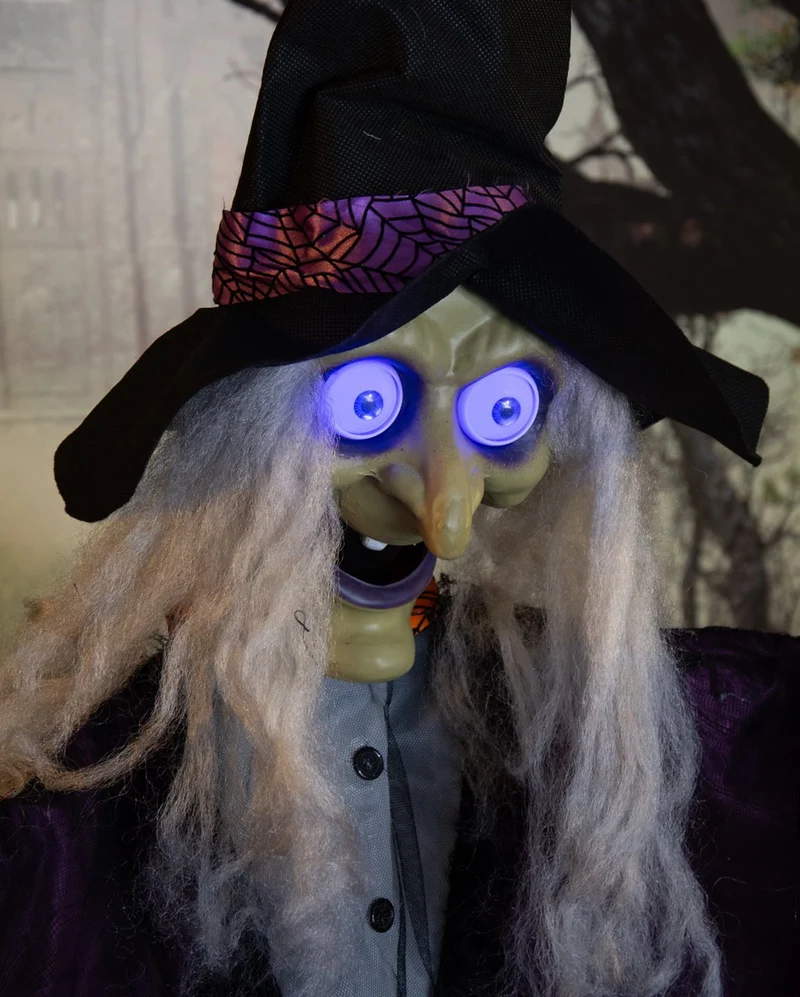 Agatha Hexe mit beweglichen Augen & Mund 183cm