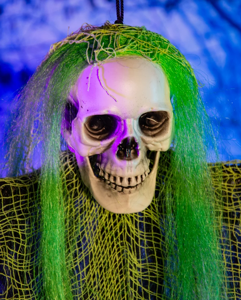 Fetzengespenst mit Neongrünen Haaren 110cm