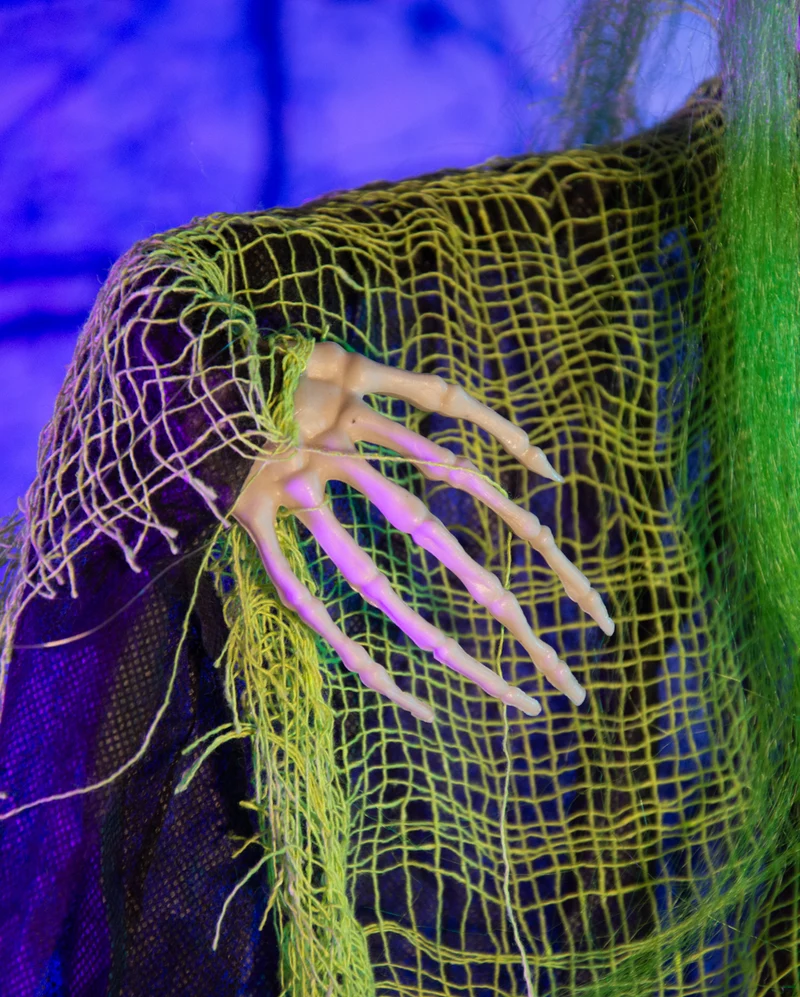 Fetzengespenst mit Neongrünen Haaren 110cm