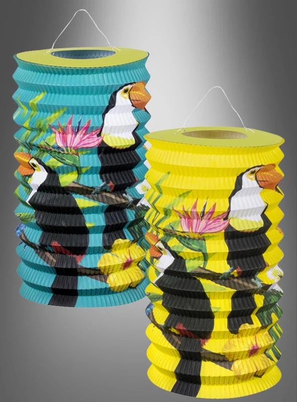 Papierlaterne Sommerdeko Tukane