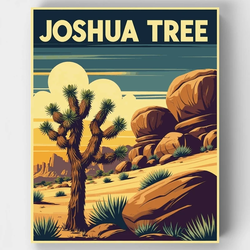 Joshua Tree Desert Landscape - Paint by Numbers Kit