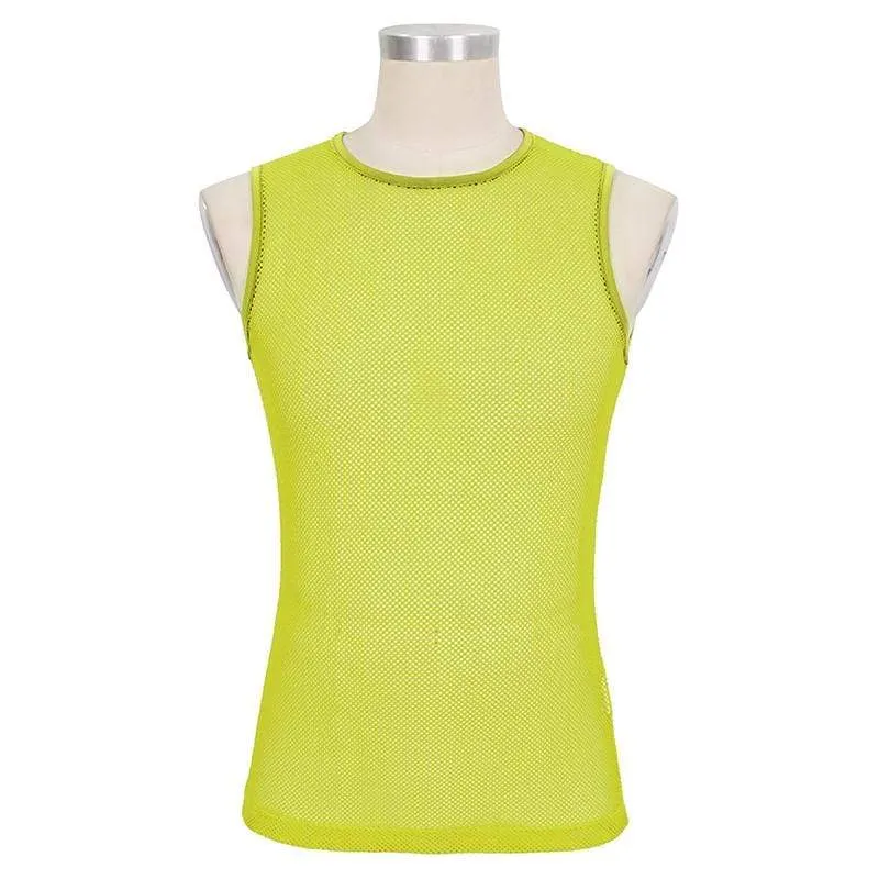 Gothic-Tanktops aus transparentem Netz für Herren
