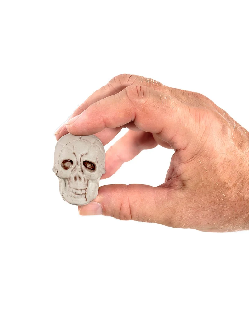 Beige Totenköpfe als Deko 4x4cm -10er-Set