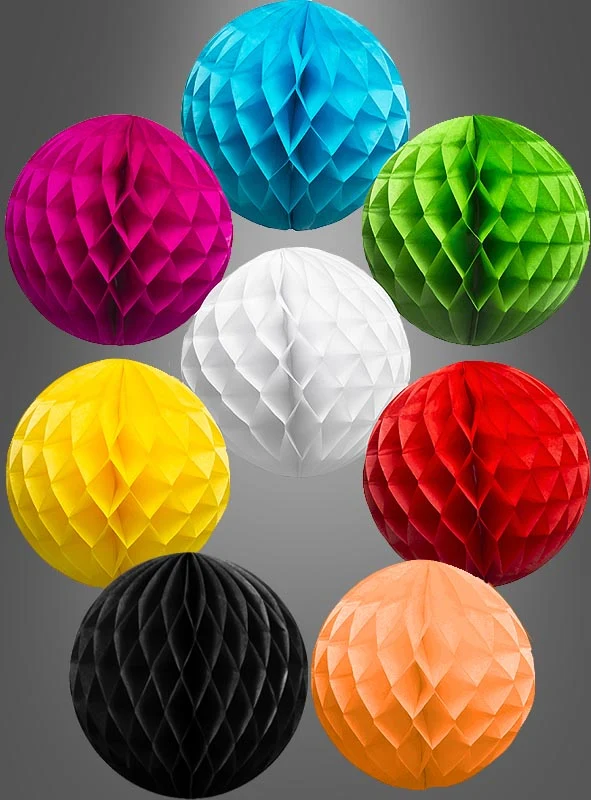 Wabenball Deko Papierballon wiederverwendbar 10-30cm