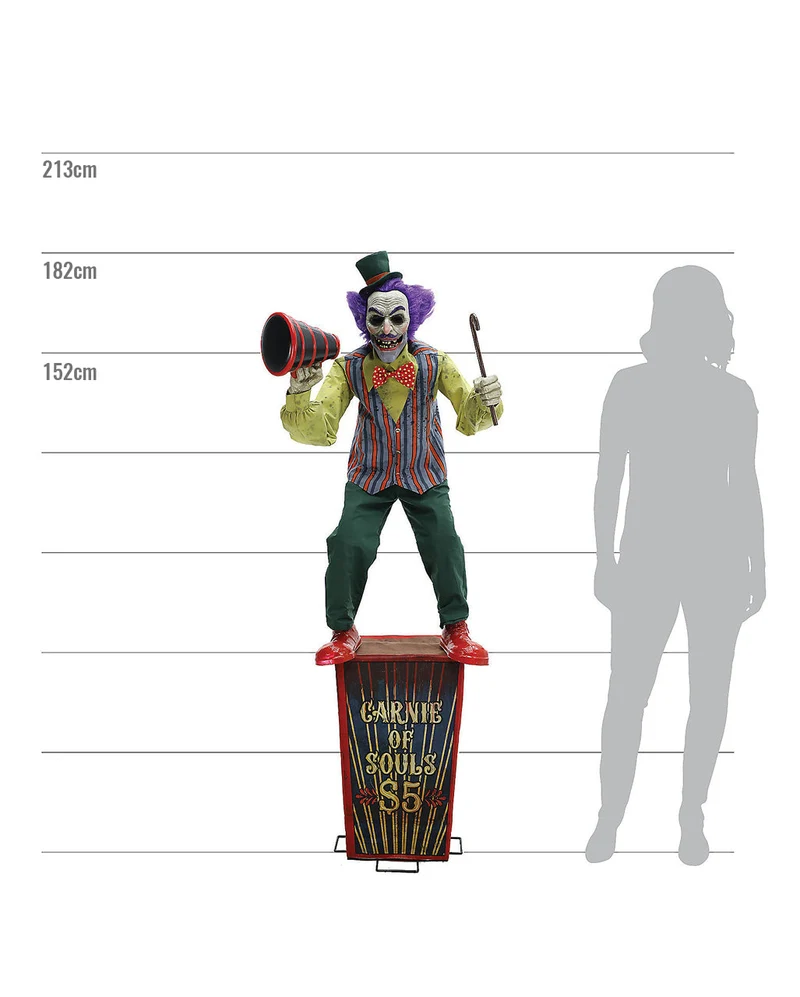 Zirkus Clown Marktschreier Halloween Animatronic 182cm