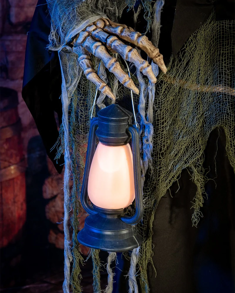 Animierter Medieval Reaper mit Laterne & Kette 170cm