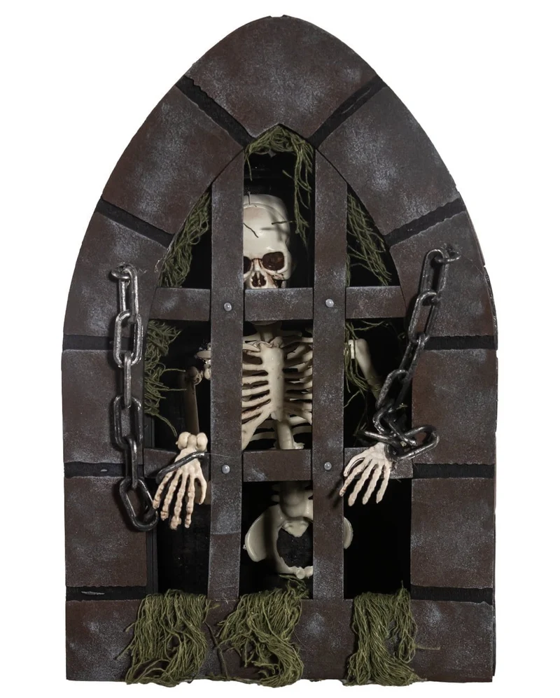 Skelett im Gefängnis Animatronic 31cm