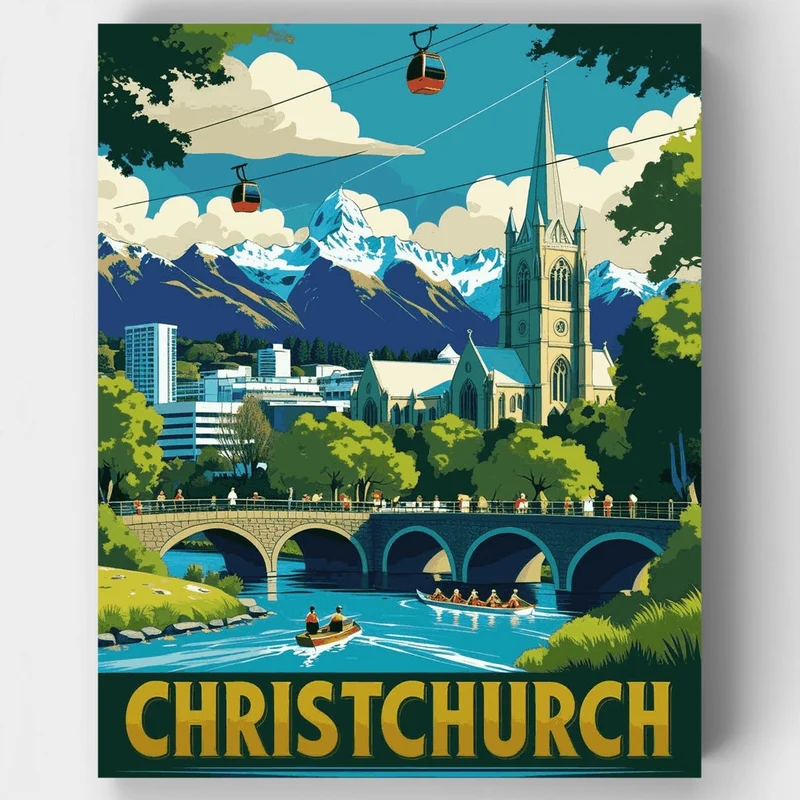 Christchurch New Zealand - Paint by Numbers Kit