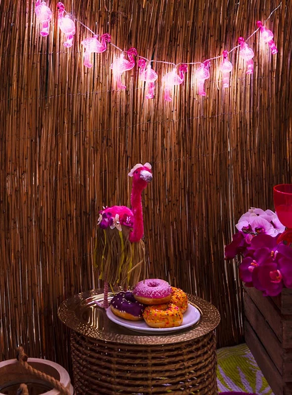 Lichterkette 140cm Flamingo Sommerparty