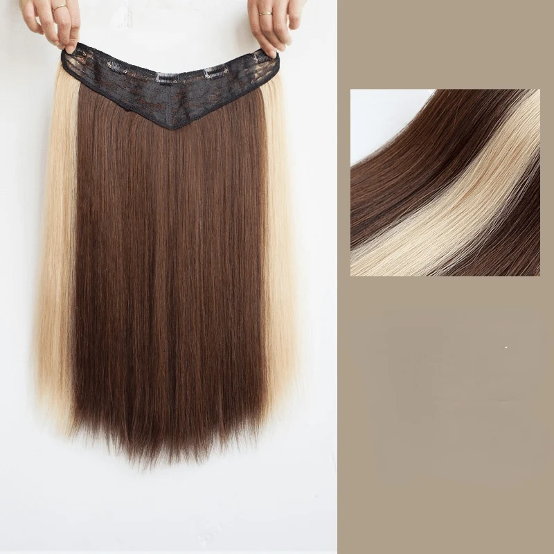 Damen Highlights U Tip Synthetische Haarverlängerung