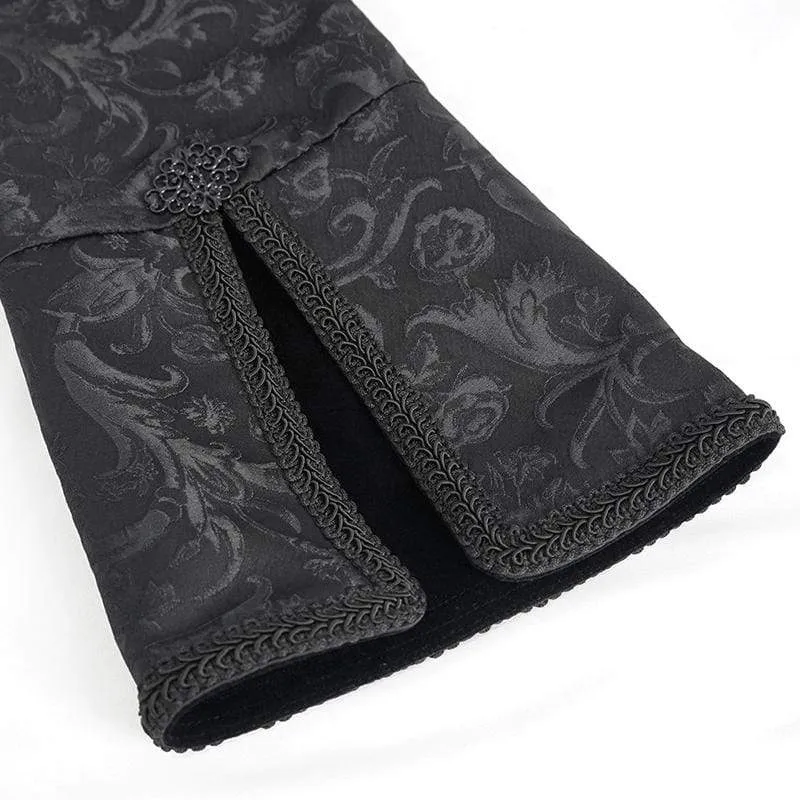 Gothic-Mantel mit Hornärmeln und Schwalbenschwanz im Gothic-Stil