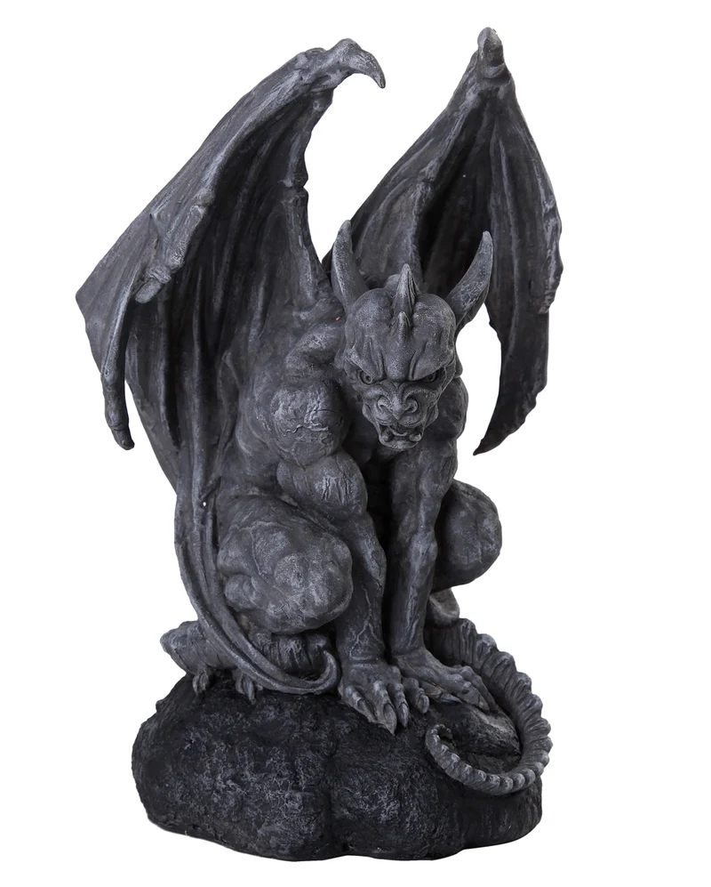 Gargoyle auf Felsen sitzend 32cm