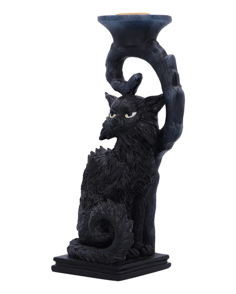 Salem Kerzenhalter mit Hexenkatze 20cm