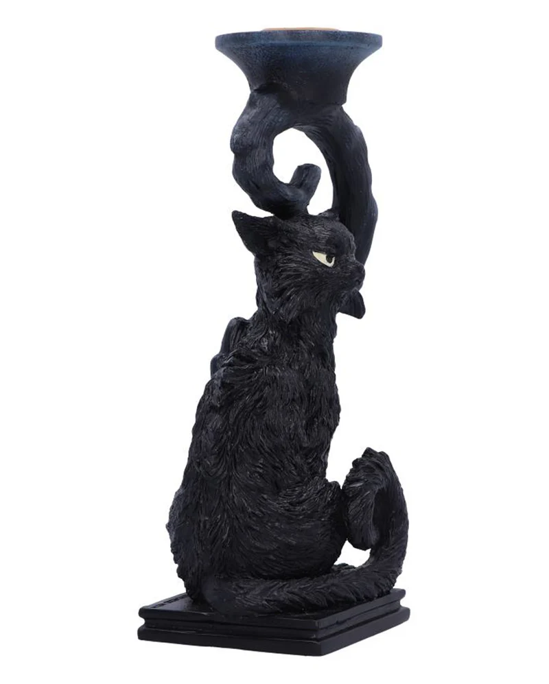Salem Kerzenhalter mit Hexenkatze 20cm