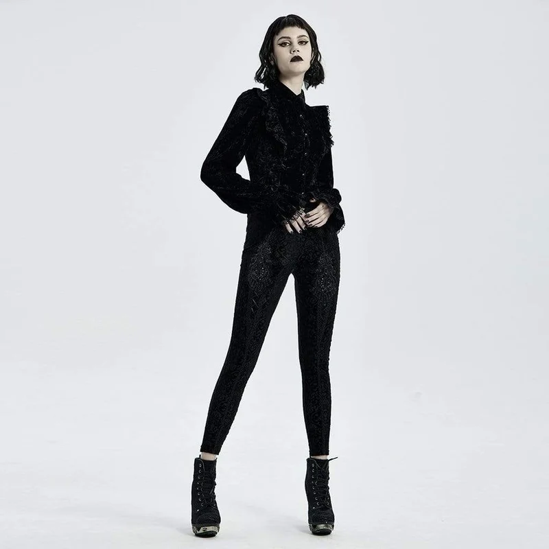 Gothic-Jacquard-Leggings für Damen