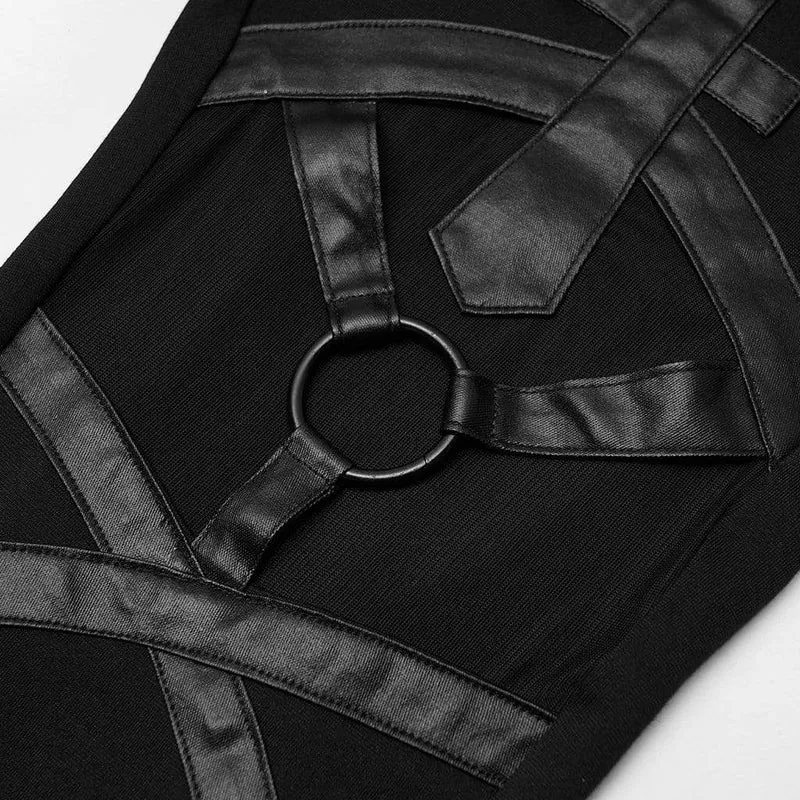 Gothic Straps-Leggings für Damen