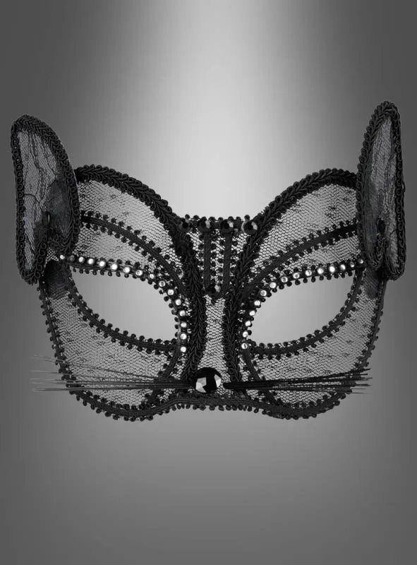Schwarze Augenmaske Katze