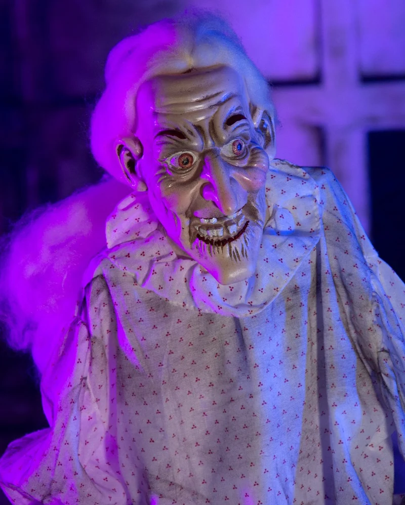 Old Granny mit Rollator - Bewegung & Sound 72cm