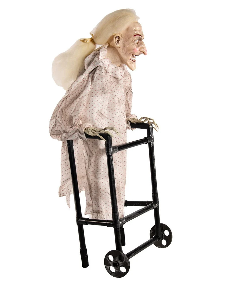 Old Granny mit Rollator - Bewegung & Sound 72cm