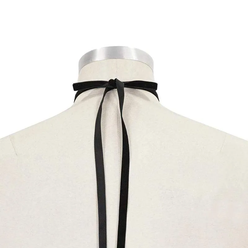 Herren Gothic Bowknot Krawatte Rot