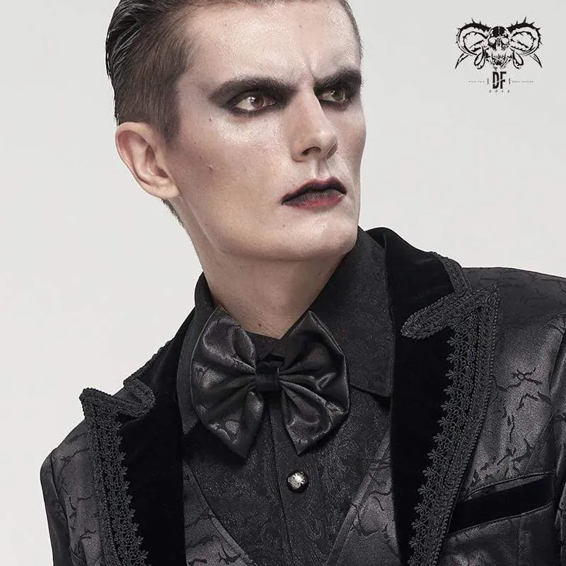 Herren Gothic Bowknot Krawatte Schwarz