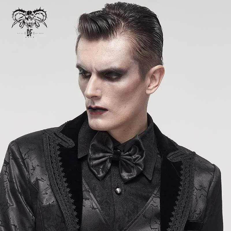 Herren Gothic Bowknot Krawatte Schwarz