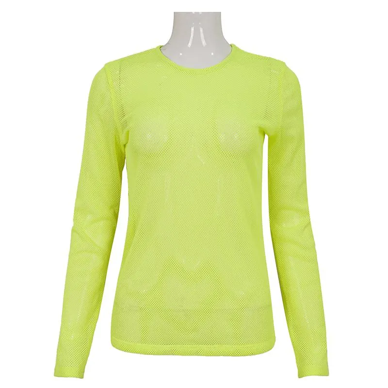Gothic transparente Mesh-Oberteile für Damen