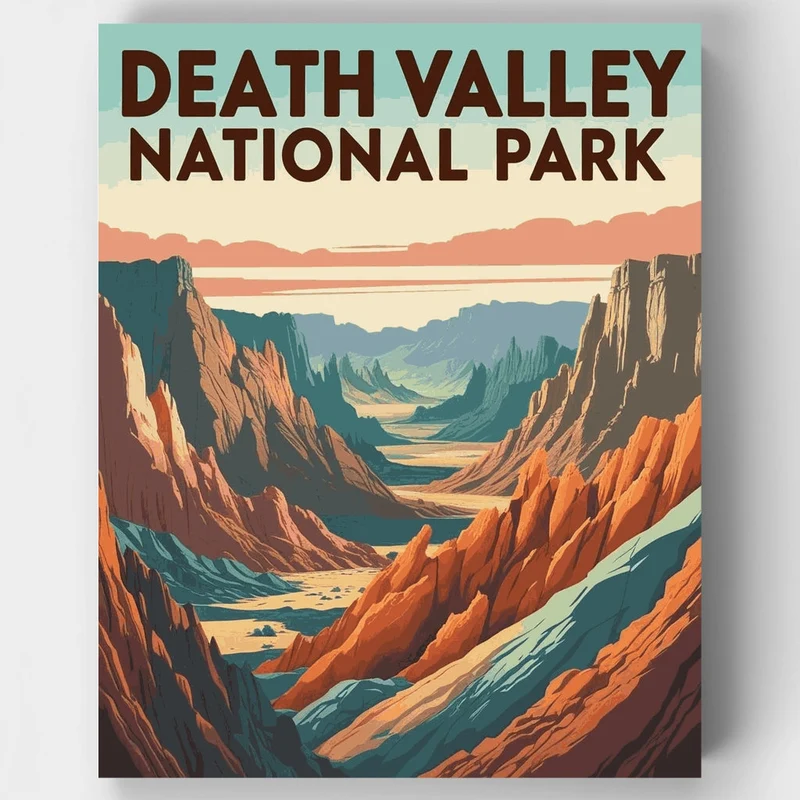Death Valley National Park Canyon Vista - Paint by Numbers Kit