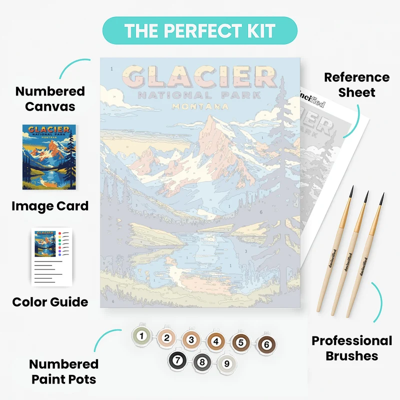 Glacier National Park - Paint by Numbers Kit